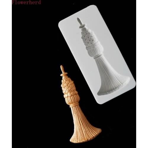 European-style Curtain Iron Tower Surrounding Chocolate Mold Home Baking Tools Fondant Cake Silicone Mold Candle Mold Cake Decor