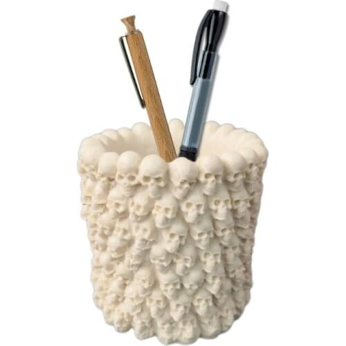 Skull Flowerpot 3D Candle Soap Mould DIY Candle Epoxy Mold Handmade Candles Aroma Wax Soap Molds for Decoration