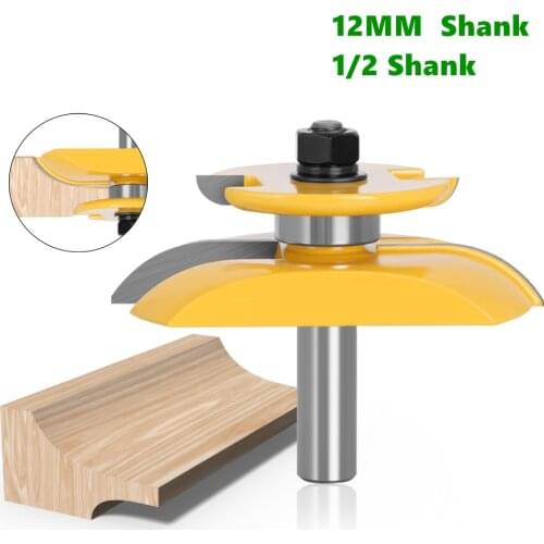 LAVIE 1pc 12mm 1/2 Shank Raised Panel Router Bit with Backcutter Cove 3-1/4 Tenon Bit Woodworking Milling Cutter for Wood 03127