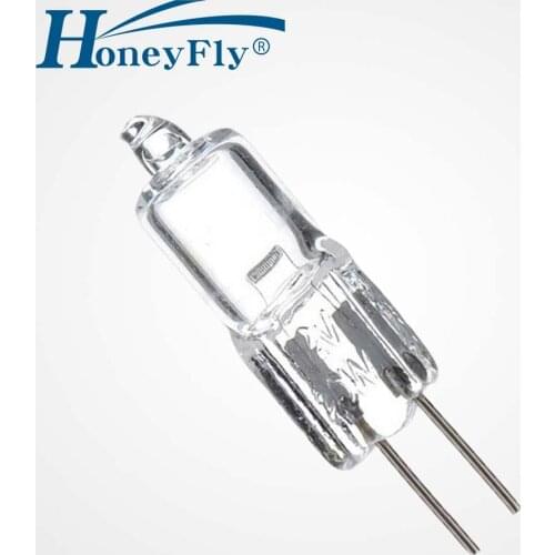 HoneyFly 20pcs Halogen Lamp G4 12V 10W 20W Oven Lamp High Temperature Resistant Clear Crystal Warm White For Indoor Commercial
