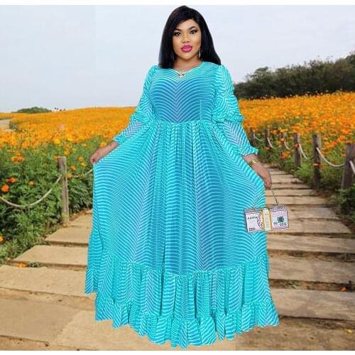 2 Pieces Set African Dresses for Women Dashiki Solid A-Line Sexy Party Maxi Dress Plus Size Clothing Ethnic Style Robe