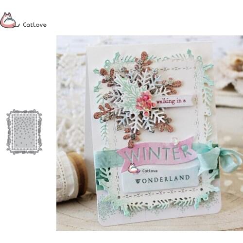 Boughs Background Metal Cutting Dies Christmas Stencils For Scrapbooking Album Paper Card Decorative Craft Embossing Die Cuts