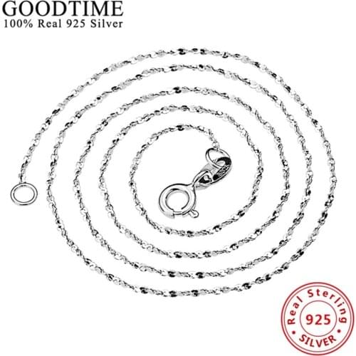 Fashion Sterling Silver Jewelry Pure Silver Popcorn Chain Necklace Real Solid 925 Sterling Silver Link Chains Necklaces