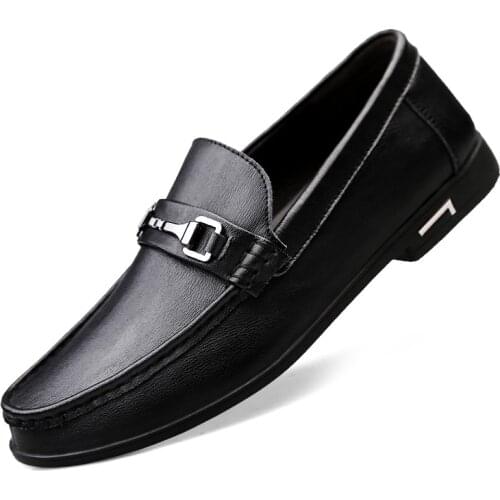 JICHI Winter Warm Mens Shoes Fashion Design Casual Shoes Men Luxury Genuine Leather Mens Loafers Fur Comfortable Soft Size 46