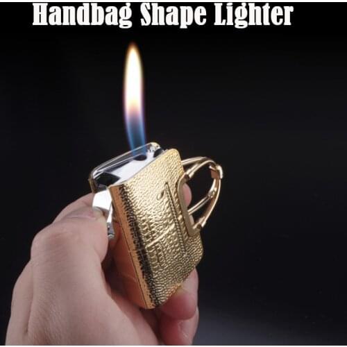 Novelty Handbag Shape Cute Lighter Gas Torch Refillable Butane Lighter Smoking Accessories Keychain Custom Lighter Gift