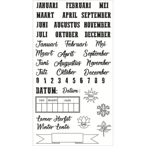 Dutch words Transparent Clear Silicone Stamps for DIY Scrapbooking/Card Making/Kids Fun Decoration Supplies9