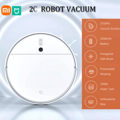 XIAOMI MIJIA Mi Sweeping Mopping Robot Vacuum Cleaner 1C for Home Auto Dust Sterilize 2500PA cyclone Suction Smart Planned WIFI