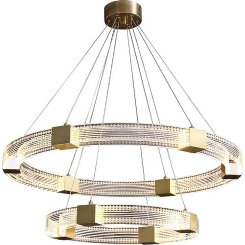 Nordic modern minimalist living room pendant lamp light luxury circle dining room restaurant round table designer lamps 85-265V