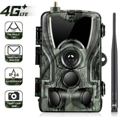 Suntekcam HC-801LTE 4G Hunting Camera 16MP Infrared Camera MMS/SMTP Photo Trap 0.3s Trigger Time 940nm LED Wild Camera PhotoTrap