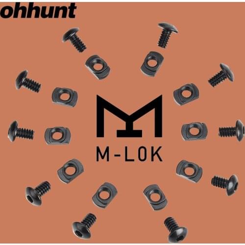 Ohhunt 10 Pcs Tactical Steel Screws and Nuts Replacement for Hunting Handguard Rail Mount Sections with Allen Wrench