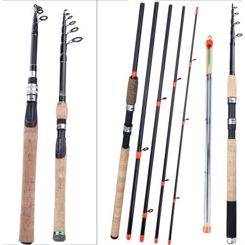 Sougayilang Feeder Series Portable 1.8-2.7cm Mini Telescopic / 6 Section 3.0 3.3 3.6m Carp Feeder 60-180g Travel Fishing Rod