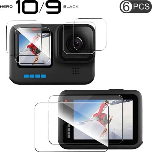 HD Tempered Glass Protective Film For GoPro 9 Screen Cover Case Front Back Lens Film For GoPro Hero 9 Sport Camera Accessories