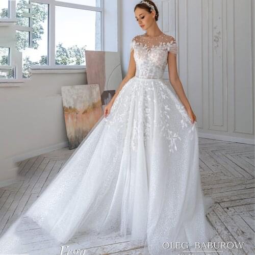 Summer Bohemian Wedding Dresses A Line Lace Appliqued Pearl Short Sleeve Beach Bridal Gowns for Women Custom Made Robe De Mariée
