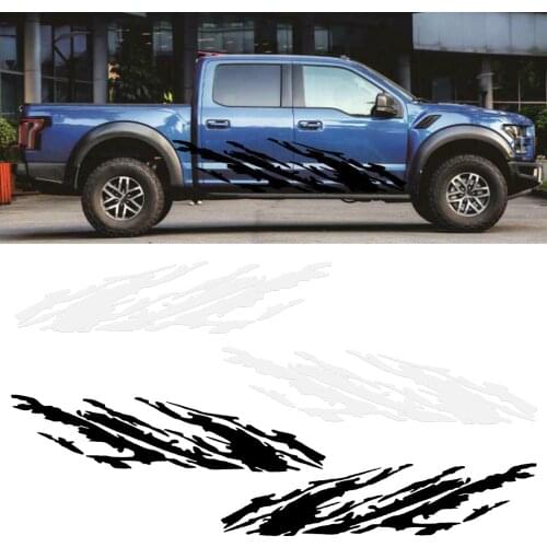 1 Pair Universal Car SUV Mud Splash Sticker Skirt Door Side Body Cover Graphic Decal Vinyl Waterproof Fit for Pickup Truck