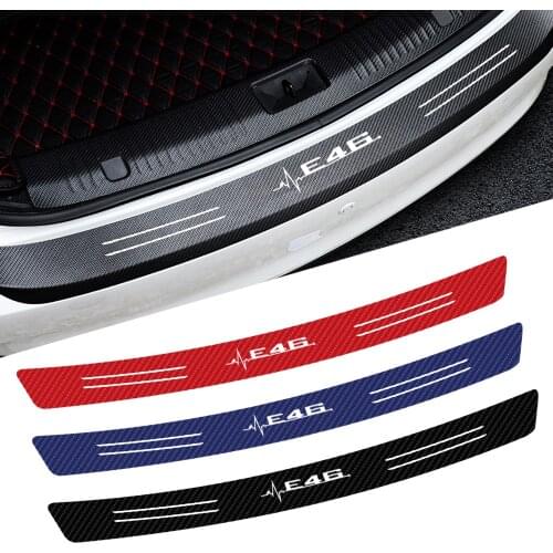1Pcs Car 3D Carbon fiber Trunk Load Edge Protective Stickers For BMW M E46 E39 E60 E36 1 3 5 7 series decoration Decal