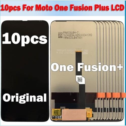 10pcs/lot 100% Original For Motorola one fusion plus LCD Display Touch Screen Digitizer for Moto one fusion plus LCD Assembly