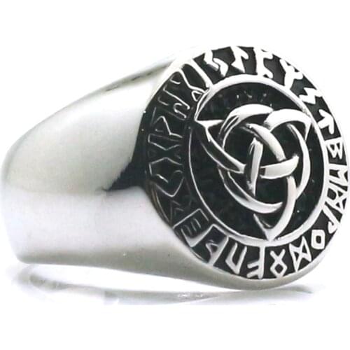 316L Stainless Steel Cool Punk Gothic Viking Ring
