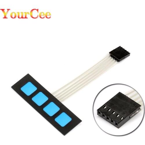 5pcs 4 Key Matrix Membrane Switch Keypad Keyboard Control Panel SCM Extended Keyboard for Arduino 1x4 No Words