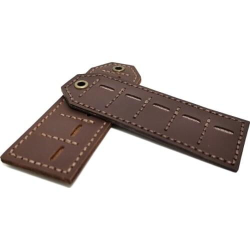 A180 Oil wax leather / vegetable tanned leather EDC batch holster Storage and storage strip 5 hole tool bag