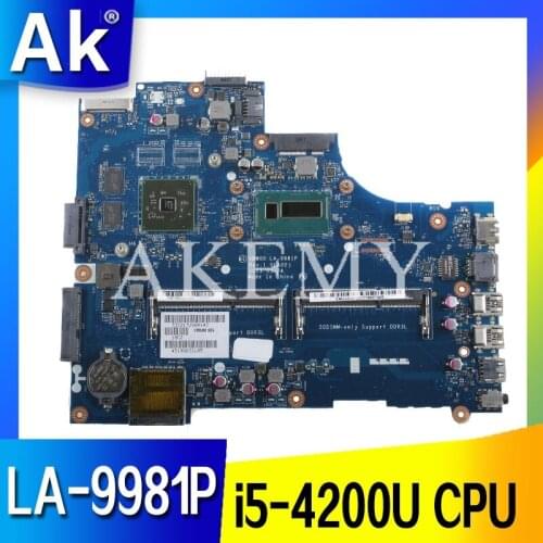 AKEMY VBW00 LA-9981P motherboard For DELL 15R 3537 5537 Laptop motherboard i5-4200U CPU HD8670M original Test mainboard