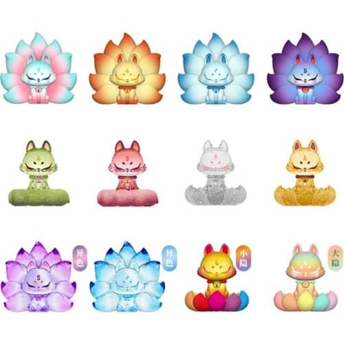 Anime Fox Elf Original Blind Box Guess Bag Figurine Action Figure Cartoon Character Model Toys Doll Desktop Collection