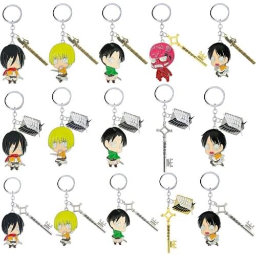 Anime Attack On Titan Keychain Metal Wings Of Liberty Figure Pendant Kyojin Keychain Holder Chaveiro Men Women Gift Jewelry