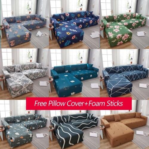 Flamingo Sofa Cover Flower Printed 1/2/3/4 Seater Slipcover Adjustable Couch Covers L Shaped Extendable Protector For Home Sofa