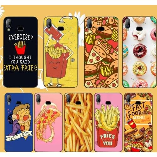 PENGHUWAN Pizza French fries Doughnut food Coque Shell Phone Case For Samsung A10 A20 A30 A40 A50 A70 A71 A51 A6 A8 2018
