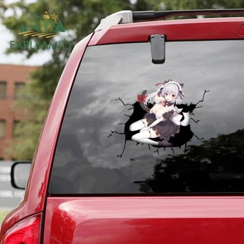 EARLFAMILY 13cm x 11.5cm for Let it burn Anime Car Stickers Windshield Decal Vinyl Car Wrap Motorcycle Waterproof Sunscreen