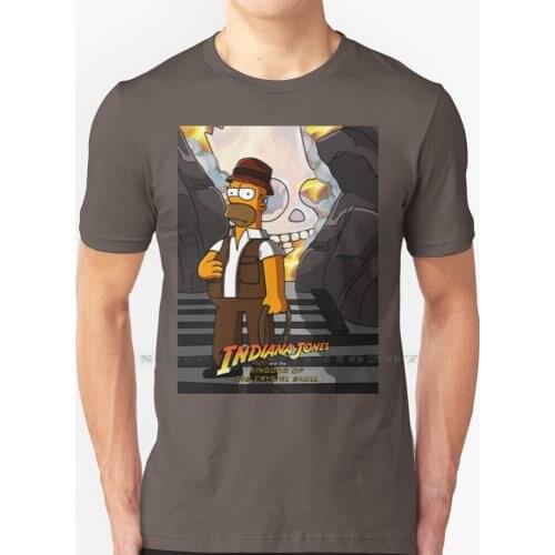 Indiana Jones And The Kingdom Of The Crystal Skull T Shirt 100% Pure Cotton Dinosaur Chapter Crystal Skull Holy Grail Kingdom