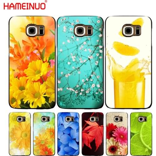 HAMEINUO Slim Painting Flower cell phone case cover for Samsung Galaxy S7 edge PLUS S8 S6 S5 S4 S3 MINI
