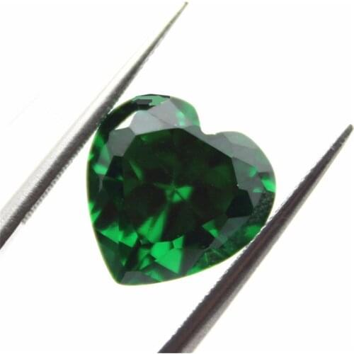 Emerald Heart Shape Faceted Gemstone Heart Shaped Cut Emerald Gem Multiple Sizes to Choose GE55