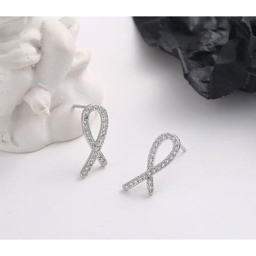 Cute Simple Small Fish 925 Sterling Silver Stud Earrings For Women Cool Knot Unique Jewelry Gift Cross Fishtail Earstuds Brinco