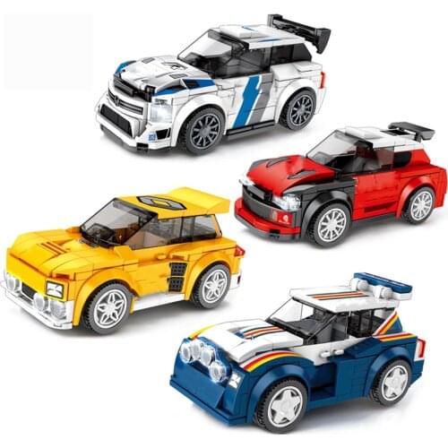 Speed Champions Car Model Building Blocks Toys For Child City Vehicles Super Sport Racing Car Toys Bus Truck Transporter