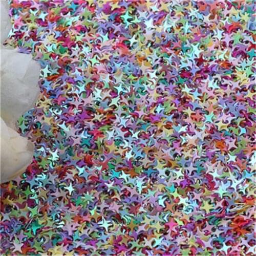 4mm star Sequins PVC Loose Sequin Paillettes for Nails Art Wedding Decoration Confetti Star Nail Sewing Garment Accessories 10g