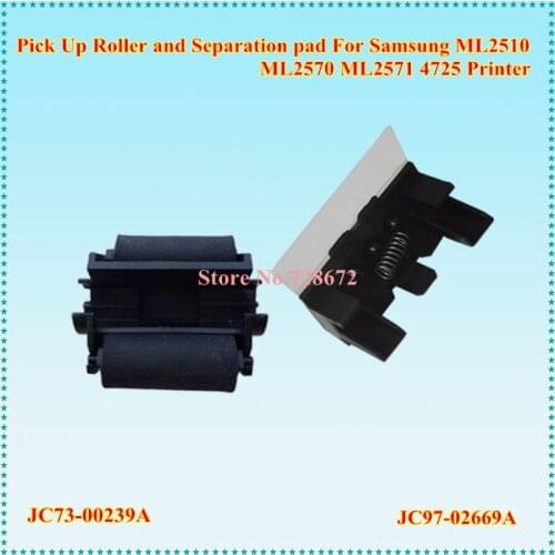 JC97-02669A Separation Pad + JC73-00239A Pick Up Roller For Samsung SCX 4725 4725FN ML 2510 2570 2571N X3200MFP Printer