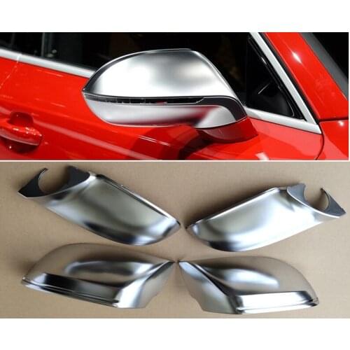 Silver Chrome Matt Side Mirror Covers Caps for Audi A7 S7 S Line RS7 Hatchback 4 Door 2011-2017