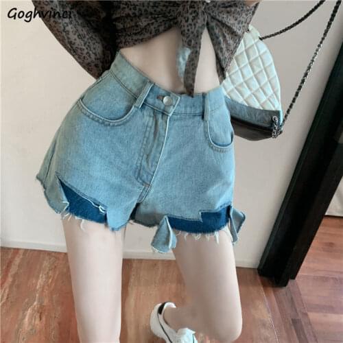 Shorts Women Asymmetrical Simple Leisure Basic Students Solid Summer Ulzzang Cool Slim High Waist Street Style Patchwork Trendy