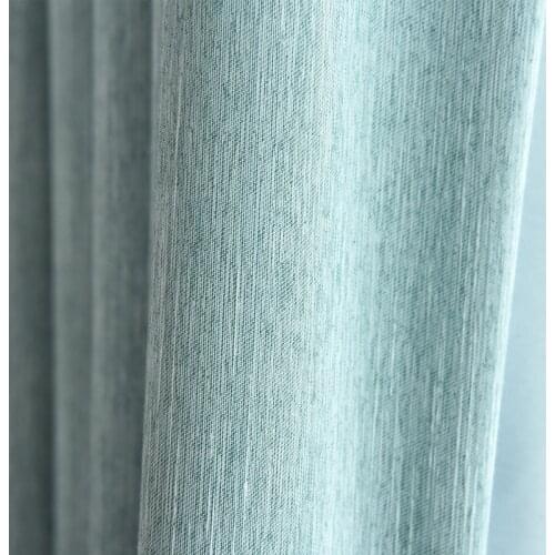 Natural Environmental Protection Cotton Bamboo Curtains for Living Room Bedroom Study Simple Modern Blackout Curtains Custom