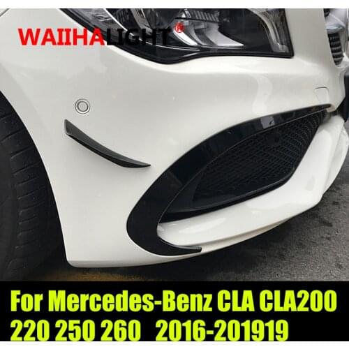 Car Front Bumper Splitter Spoilers Canard Air Knife Surround Trim for Mercedes-Benz CLA CLA200 220 250 260 2016-2019