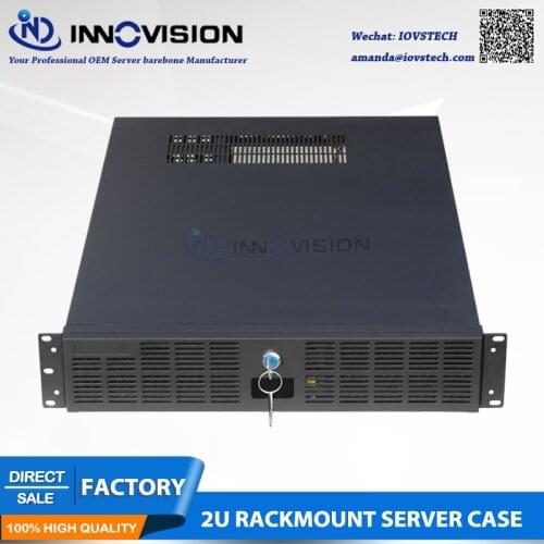 Stable 19" 2U rack-mount chassis RE2530 with Horizontal expansion slots Industrial Control Server Chassis