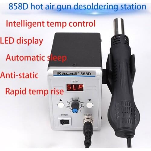 KSD 858 Dsoldering Station Hot Air Rework Station Digital Display Hot Air Station Repair Tool Nozzle Smart Thermostat 700W