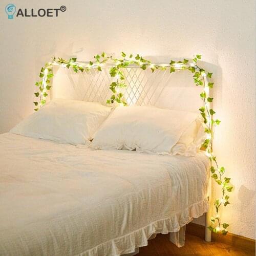 Solar LED Lights String Outdoor Garden Home Wedding Decoration Fairy Light String Maple Leaf Cane Lamp Green Leaf Solar Lamp