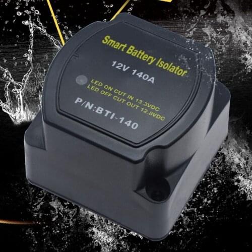 12V 140 Amp Dual Battery Smart Isolator Voltage Sensitive Relay Smart Switch for ATV, UTV, Boats, Rvs Auto Parts