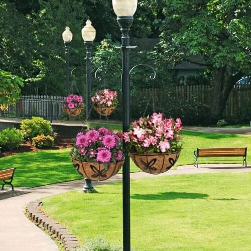 6PCS Half Round Coco Coir Liner Half Circle Coconut Fiber Replacement Liners for Hanging Baskets Garden Flower Pot