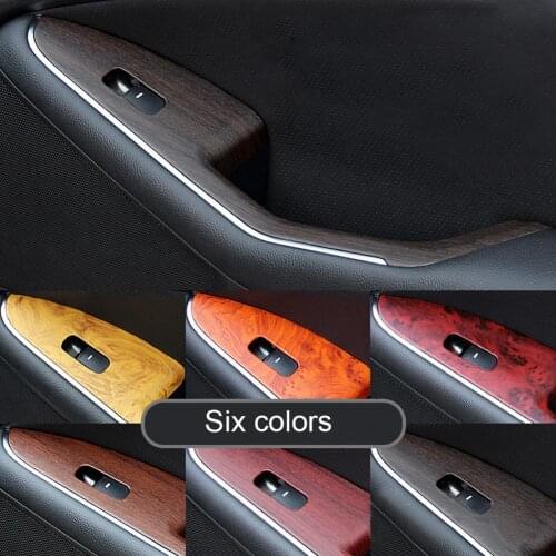 Natural Wood Grain Pattern Waterproof PVC In-Car Sticker Automobile Decoration
