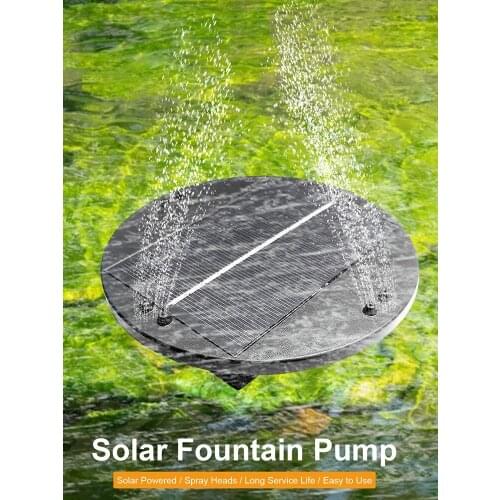13CM 6V/1.0W Solar Fountain Solar Water Fountain Pump Built-in Brush-less Motor Floating Fountain Water Pump Garden Decoration