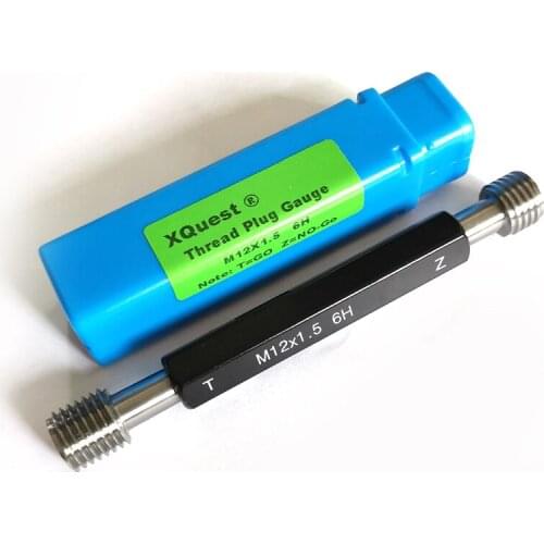 Xquest 6h Metric thread plug gauge M12 M12X1.75 M12X1.5 M12X1.25 M12X1 M12X0.75 M12X0.5 Right hand Fine Internal Thread gage