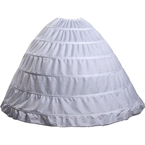 6 Hoops Skirt Wedding dress Bridal Petticoat Underskirt Crinoline Slip for Women