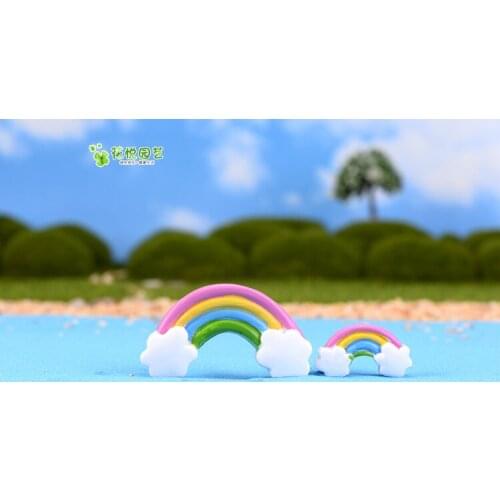 1 Pcs/lot Mini Decoration Small Rainbow Fairy Garden Decor Crafts Home Decor DIY Miniature Rainbow Miniature Garden